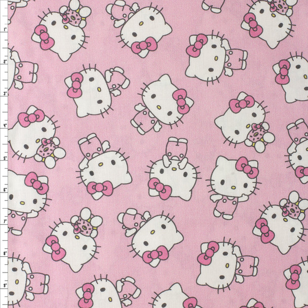 Hello Kitty Pink Sweet Quilter’s Cotton from Maywood Studio #30450 Fabric By The Yard